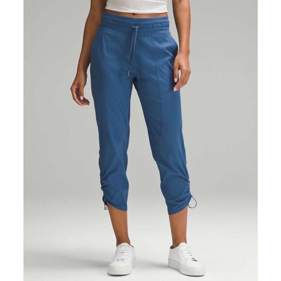Lululemon Dance Studio Mid-Rise Cropped Gym Pants Pitch Blue Swift Size 4 - Picture 2 of 15